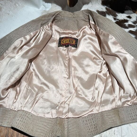 Vintage 80s G-III Padded Shoulder Motorcycle Leather Biker Jacket - Picture 10 of 15